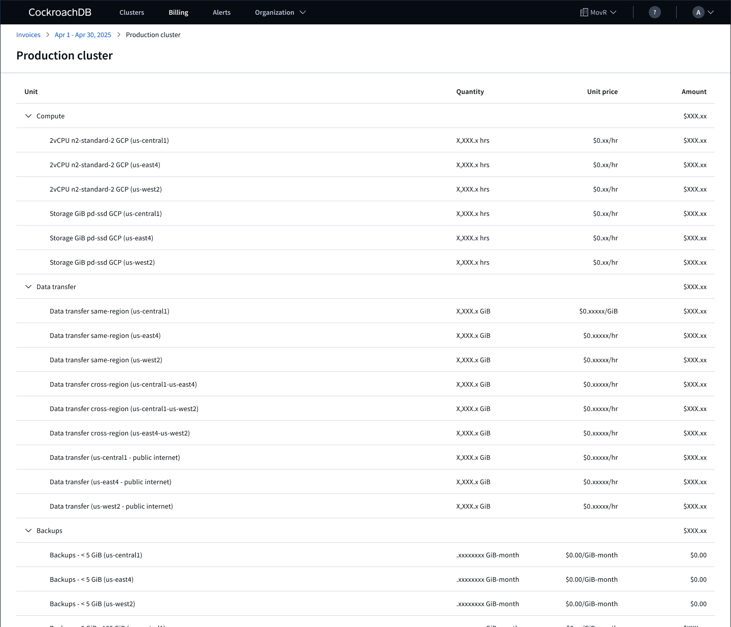 Price update billing UI
